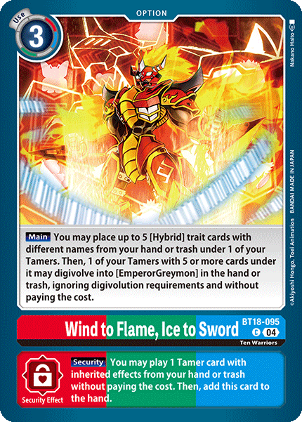 Wind to Flame, Ice to Sword