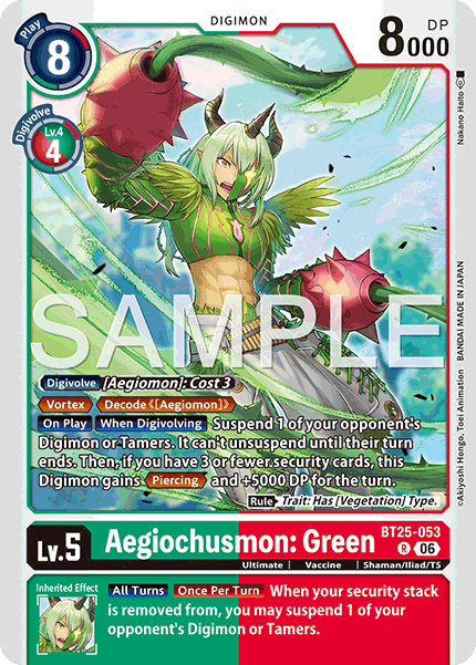 Aegiochusmon: Green