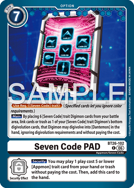 Seven Code PAD
