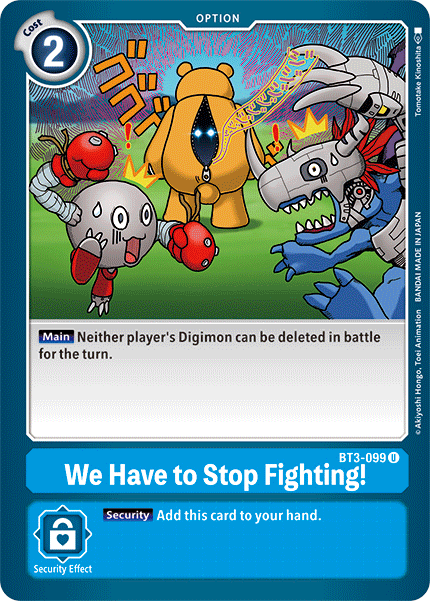 We Have to Stop Fighting!