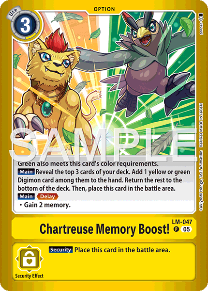 Chartreuse Memory Boost!