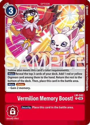 Vermilion Memory Boost!