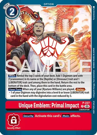 Unique Emblem: Primal Impact