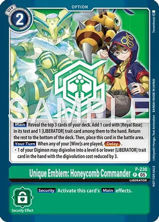 Unique Emblem: Honeycomb Commander